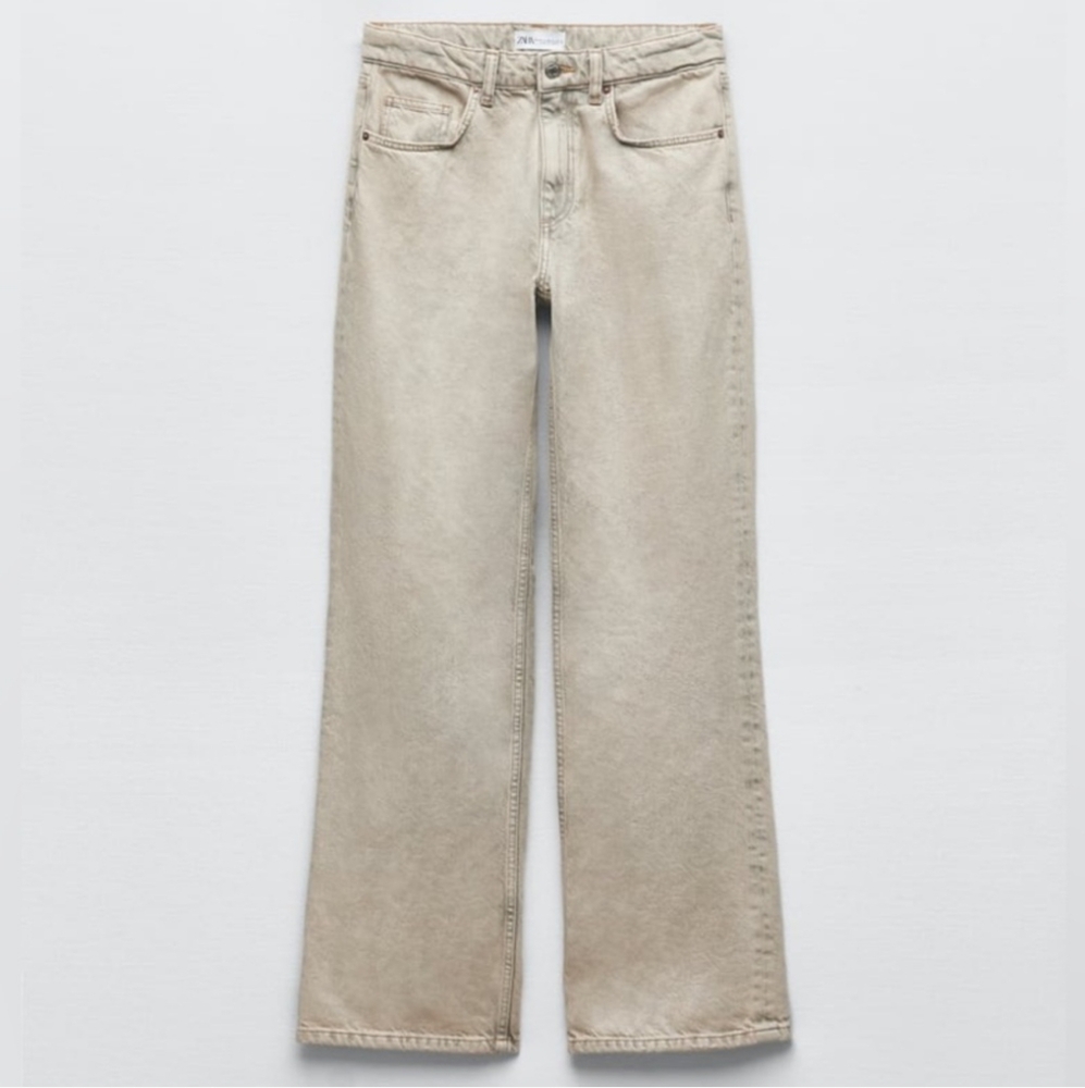 Zara High Waisted Straight Leg Jeans